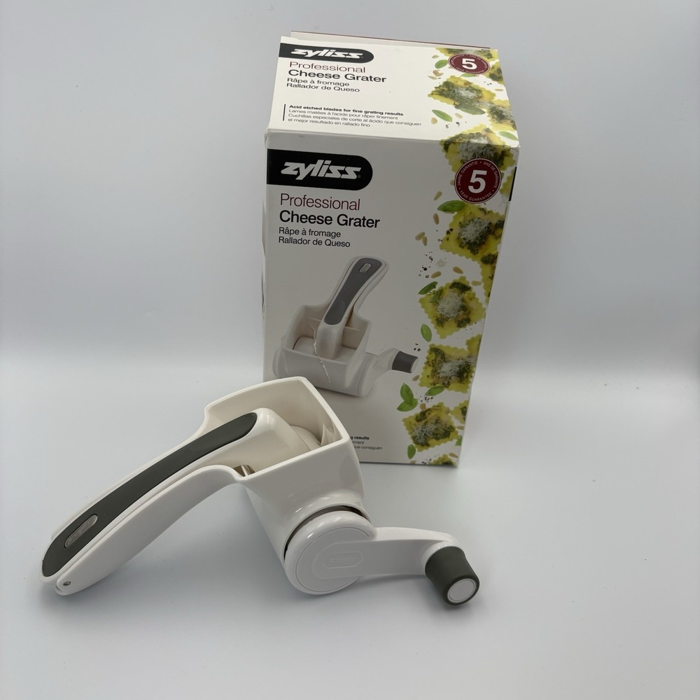 Zyliss Professional Rotary Cheese Grater Manual Hand Crank New Open‎ Box